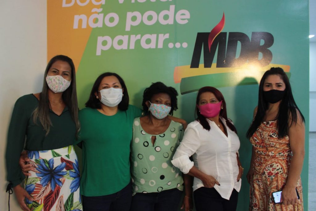 Imagem das mulheres do MDB de Boa Vista durante a convenção partidária