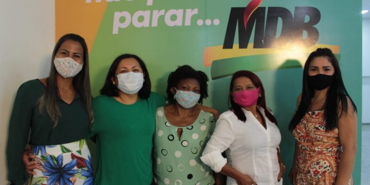 Imagem das mulheres do MDB de Boa Vista durante a convenção partidária