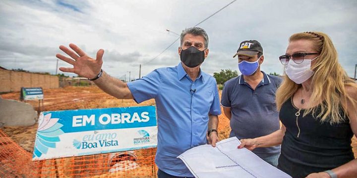 Romero Jucá e Teresa Surita visitam obras em Boa Vista