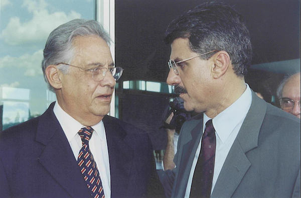 Fernando Henrique e Romero Jucá na inauguração do Linhão de Guri