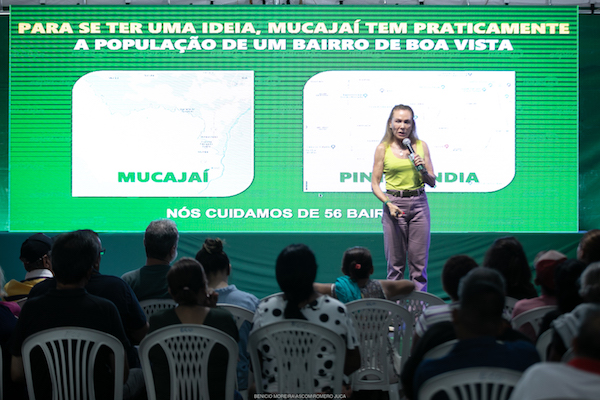 Teresa Surita apresentou dados do Vozes no Interior em Mucajaí 