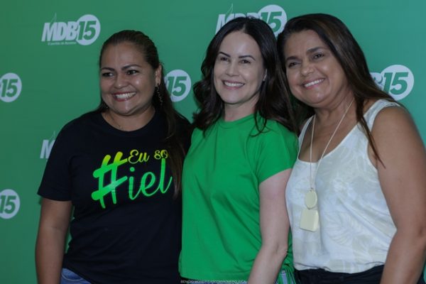 Rose Brito com Karina Fiel e a deputada federal Helena Lima lideranças femininas do Time MDB Roraima