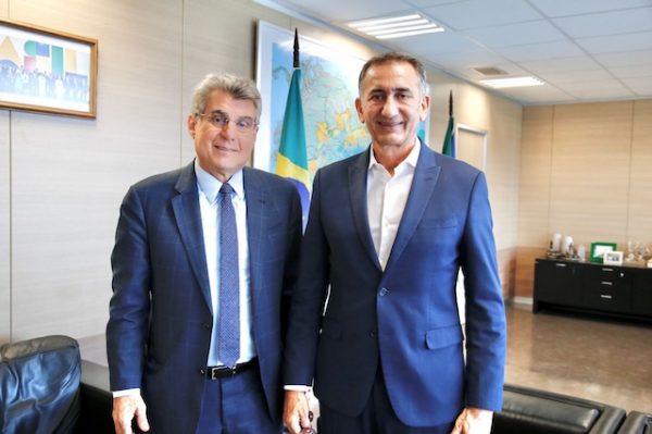 Romero Jucá com o Ministro da Integração e Desenvolvimento Regional, Waldez Góes